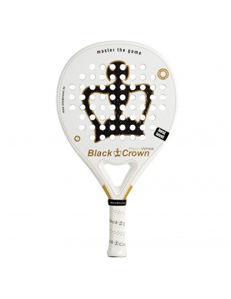 Pala de pádel black crown piton white