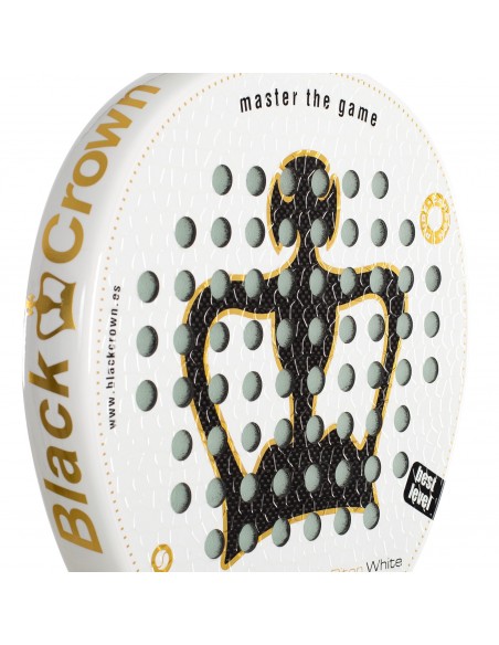 Pala de pádel black crown piton white