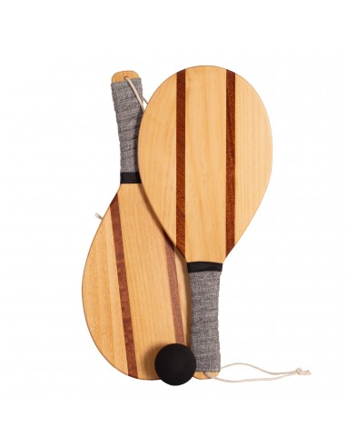 Juego de 2 palas de playa madera softee retro