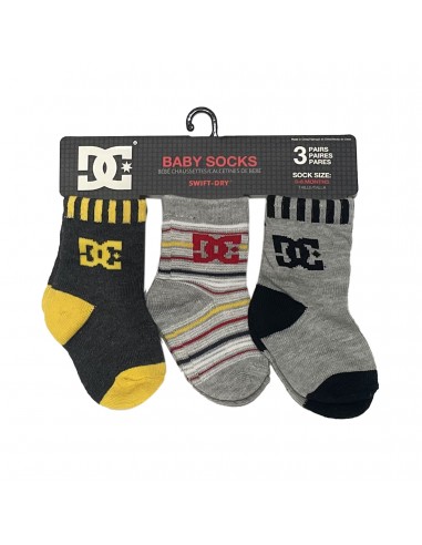 Pack 3 calcetines bebé dc stripe crew 83726t