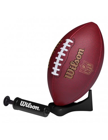 Balón fútbol americano wilson nfl ignition junior con bomba y soporte
