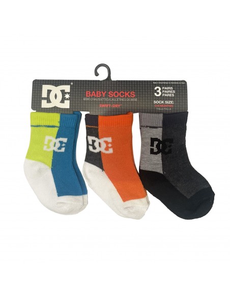 Pack 3 calcetines bebé dc stripe crew 2635t