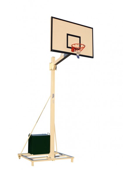 Juego de 2 canastas baloncesto deluxe monotubo tubo 100 trasladable 2 ruedas con carro -sin tablero, aro