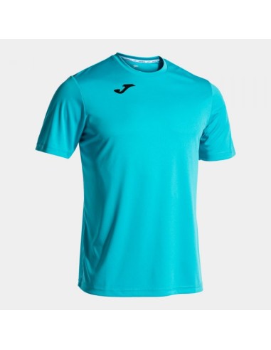 Camiseta Manga Corta Combi Turquesa Flúor