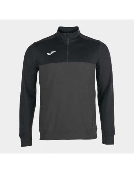 Sudadera 1/2 Zipper Winner Anthrac.-Negro