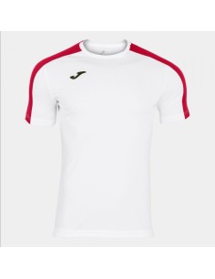Academy Manga Corta Camiseta Blanco Rojo