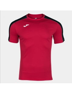 Academy Manga Corta Camiseta Rojo Negro