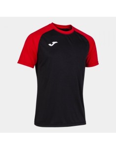 Teamwork Manga Corta Camiseta Negro Rojo