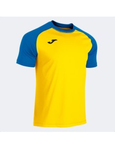 Teamwork Manga Corta Camiseta Amarillo-Royal Azul