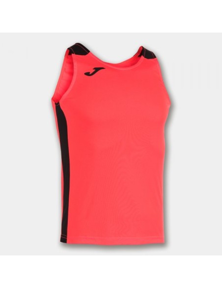Record Ii Tank Top Coral Flúor Negro