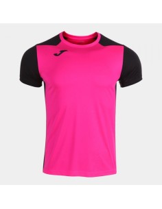 Record Ii Manga Corta Camiseta Rosa Flúor Negro