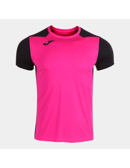 Record Ii Manga Corta Camiseta Rosa Flúor Negro