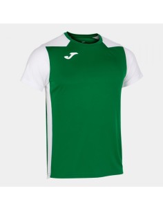 Record Ii Manga Corta Camiseta Verde Blanco