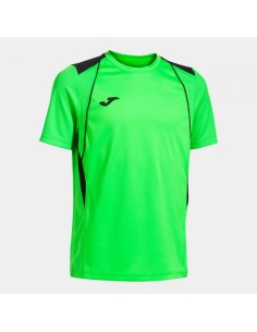 Championship Vii Manga Corta Camiseta Verde Flúor Negro