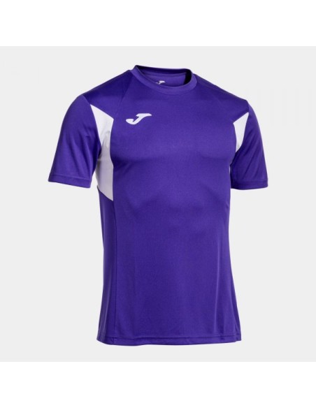 Winner Iii Manga Corta Camiseta Violeta Blanco