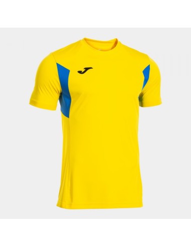 Winner Iii Manga Corta Camiseta Amarillo-Royal Azul
