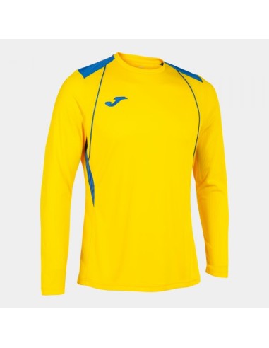 Championship Vii Manga Larga Camiseta Amarillo-Royal Azul