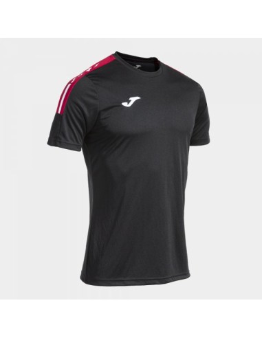 Olimpiada Manga Corta Camiseta Negro Rojo