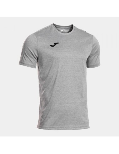 Olimpiada Manga Corta Camiseta Melange Gris Negro