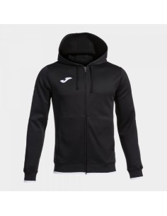 Olimpiada Cremallera-Up Sudadera con Capucha Negro