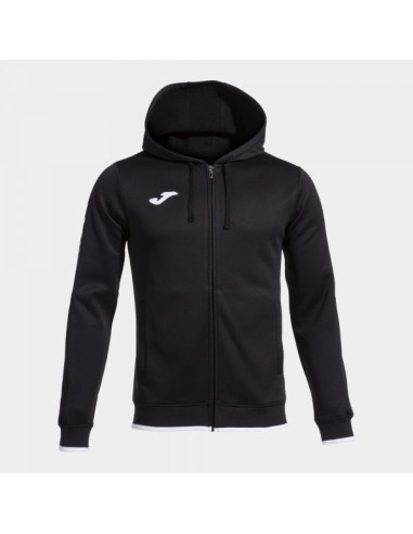 Olimpiada Cremallera-Up Sudadera con Capucha Negro