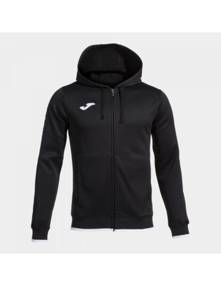 Olimpiada Cremallera-Up Sudadera con Capucha Negro