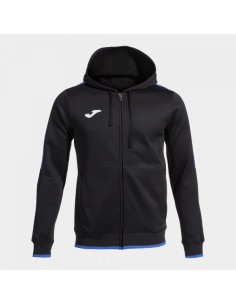 Olimpiada Cremallera-Up Sudadera con Capucha Negro Royal