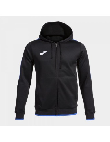 Olimpiada Cremallera-Up Sudadera con Capucha Negro Royal