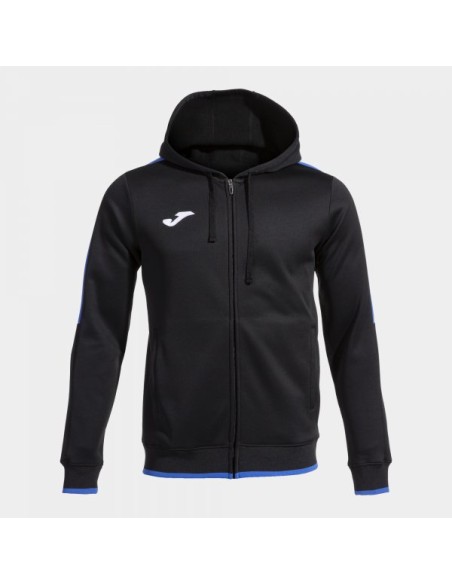 Olimpiada Cremallera-Up Sudadera con Capucha Negro Royal