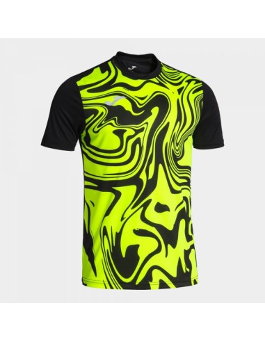 Lion Ii Manga Corta Camiseta Negro Amarillo Flúor