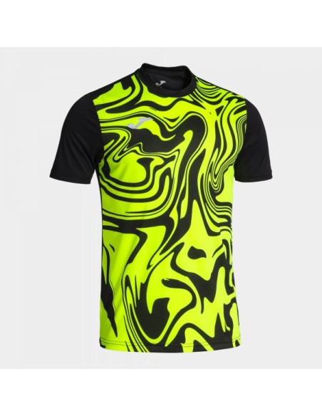 Lion Ii Manga Corta Camiseta Negro Amarillo Flúor