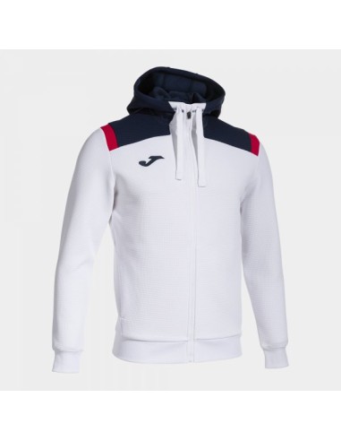 Toledo Cremallera-Up Sudadera con Capucha Blanco Marino
