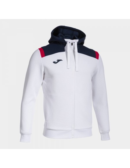 Toledo Cremallera-Up Sudadera con Capucha Blanco Marino