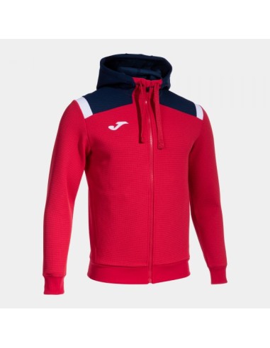 Toledo Cremallera-Up Sudadera con Capucha Rojo Marino