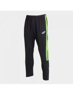 Olimpiada Largo Pantalones Negro Verde Flúor