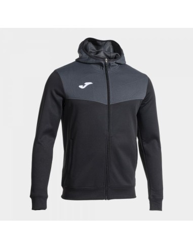 Campus Street Cremallera-Up Sudadera con Capucha Negro