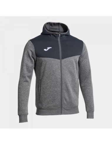 Campus Street Cremallera-Up Sudadera con Capucha Melange Gris