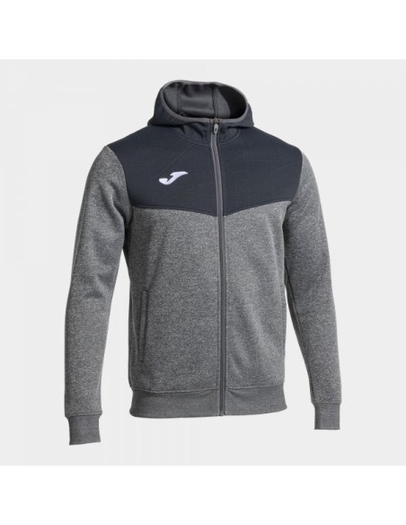 Campus Street Cremallera-Up Sudadera con Capucha Melange Gris