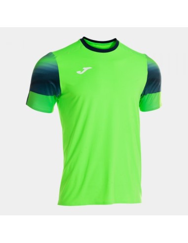 Elite Xi Manga Corta Camiseta Verde Flúor Marino