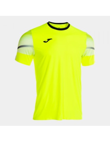 Elite Xi Manga Corta Camiseta Amarillo Flúor Negro