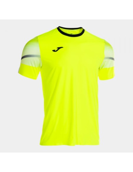 Elite Xi Manga Corta Camiseta Amarillo Flúor Negro