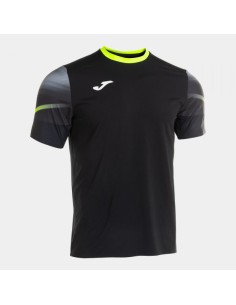 Elite Xi Manga Corta Camiseta Negro Amarillo Flúor