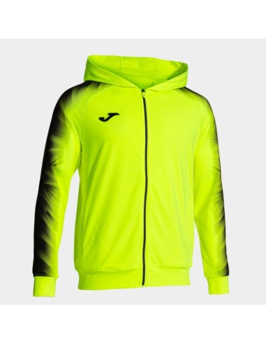 Elite Xi Cremallera-Up Sudadera con Capucha Amarillo Flúor Negro