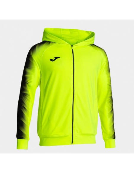 Elite Xi Cremallera-Up Sudadera con Capucha Amarillo Flúor Negro