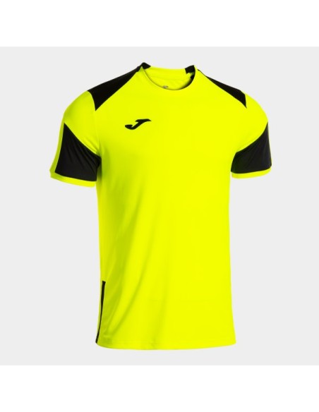 Danubio Iv Manga Corta Camiseta Amarillo Flúor Negro