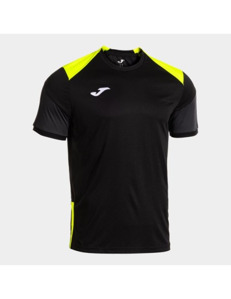Danubio Iv Manga Corta Camiseta Negro Amarillo Flúor