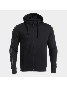 Heroic Cremallera-Up Sudadera con Capucha Negro Gris Oscuro