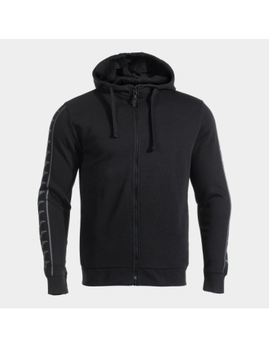 Heroic Cremallera-Up Sudadera con Capucha Negro Gris Oscuro