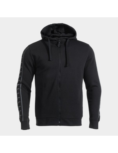 Heroic Cremallera-Up Sudadera con Capucha Negro Gris Oscuro