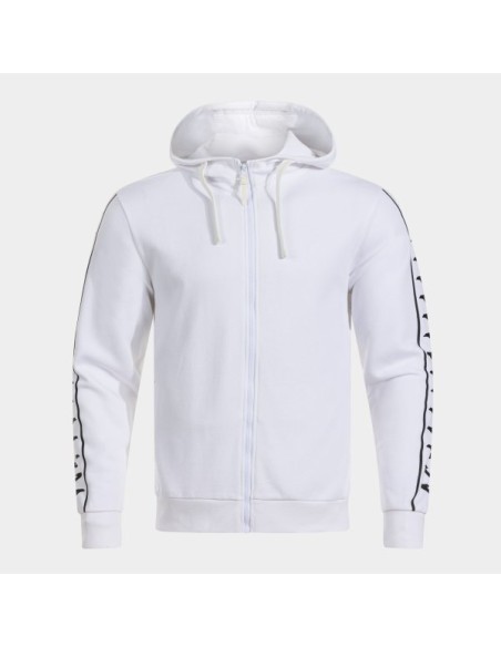 Heroic Cremallera-Up Sudadera con Capucha Blanco Negro